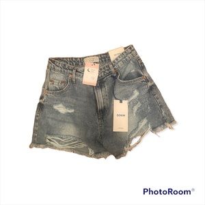 NWT Love Tree Distressed High Waisted Shorts